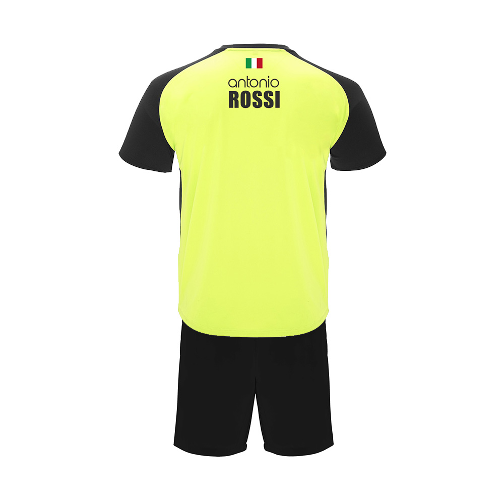 Completo Padel Tennis Trident Uomo Mod. Chiquita - Maglia E Pantaloncino Con Tasche, Slim Fit, Made In Italy
